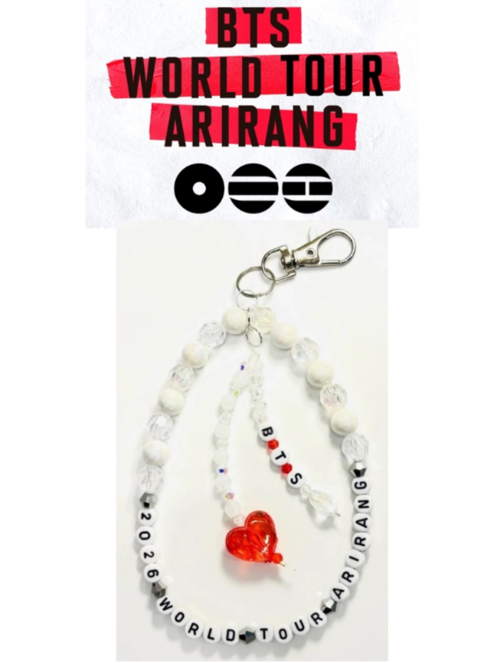 BTS ARIRANG 2026 WORLD TOUR KEYCHAIN PHONE STRAP ARMY BOMB STRAP